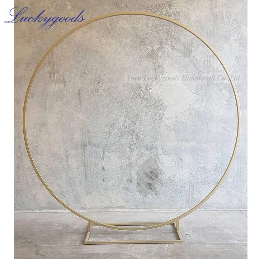 LDJ757 light gold personalized metal flower vase stand for wedding centerpieces