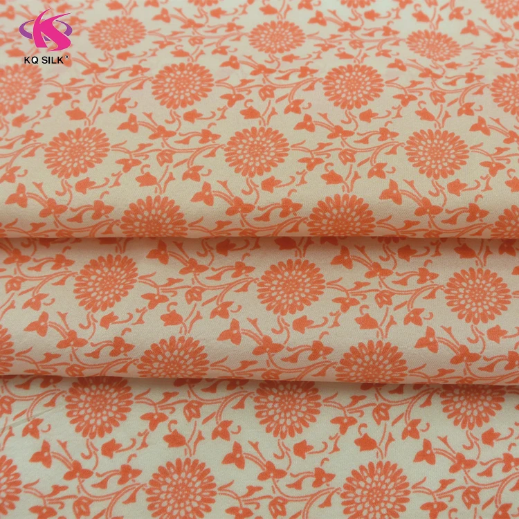 Hot Sale Floral Fabric Habotai Silk Fabric Print Silk Fashion Fabric for Dress Scarf