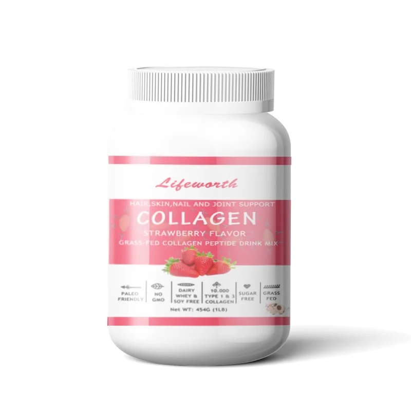 Lifeworth strawberry flavour collagen vitamin c