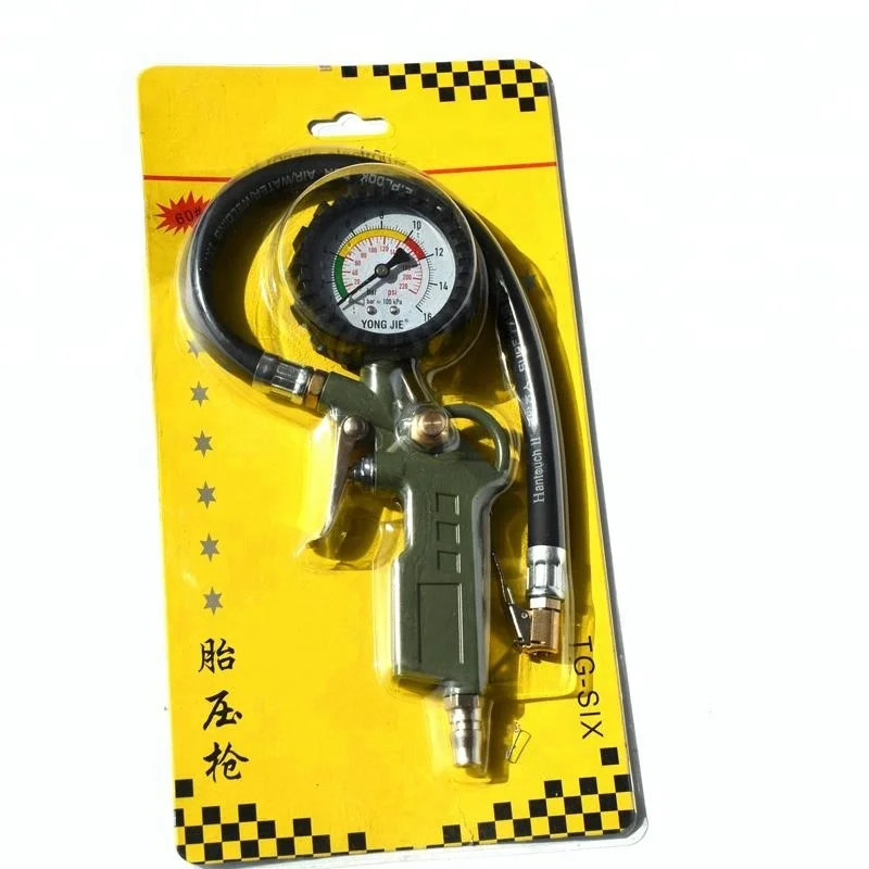 Tire Pressure Gauge Digital Air Tire Inflator Pressure Gauge With Chuck Hose