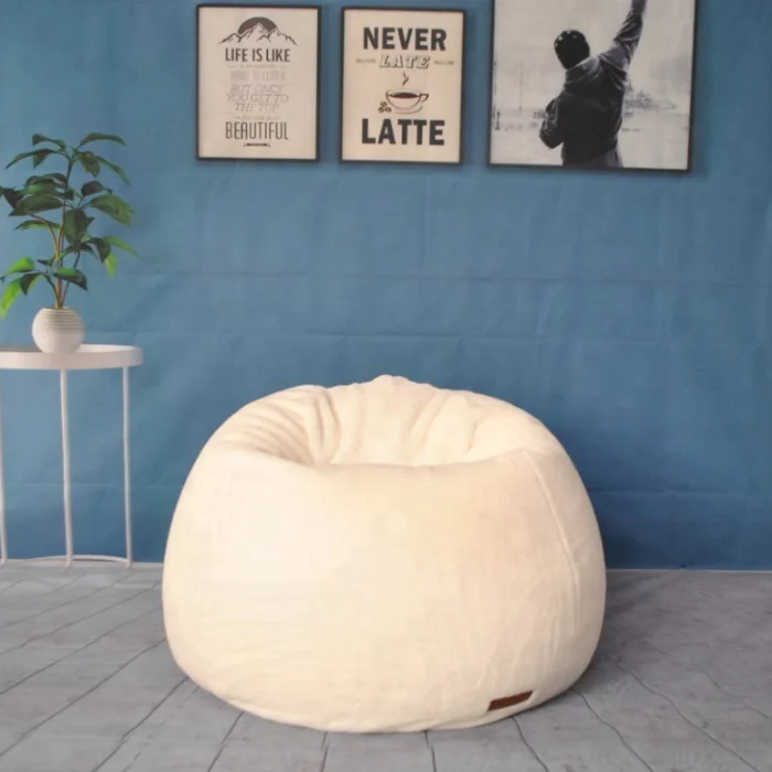 Rabbit Fur Round Bean Bag baby bean bag