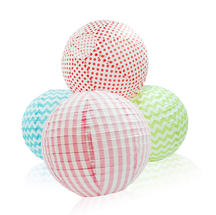 
Goods in the stock colorful round 10inch paper latern for party decoration 
