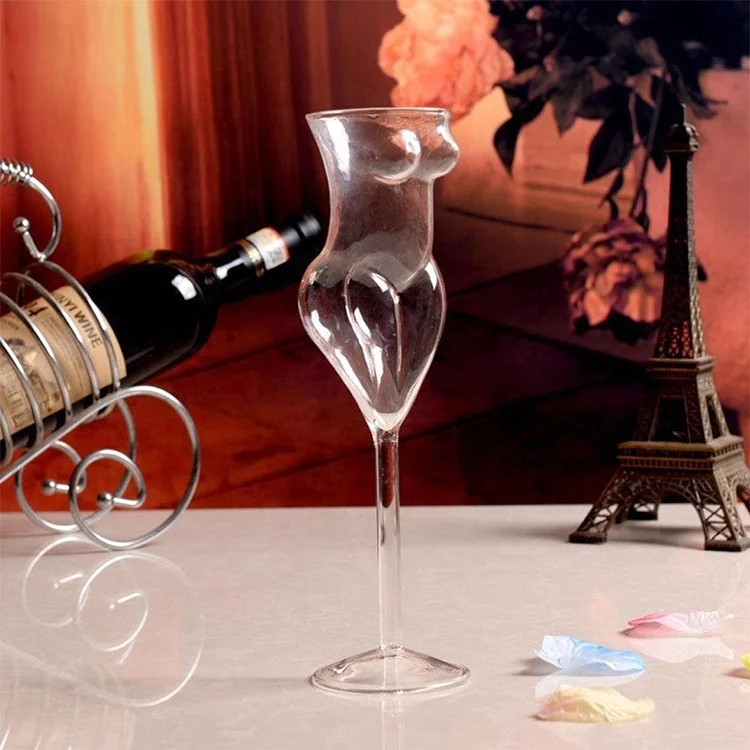 Lady Body shape cheap glassware wine glasses wholesale 250ml sexy wine tasting glasses goblet