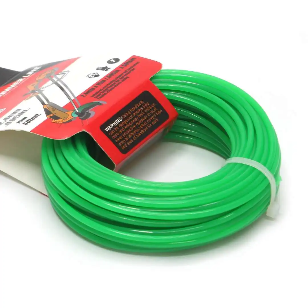 15m dual square Nylon Grass Trimmer Line With Double Blister