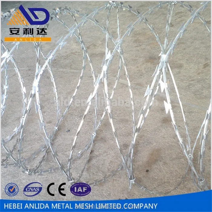 
2020 Low price High Quality Hot galvanized Razor Barbed Wire,Concertina Razor Wire Real Factory ISO 