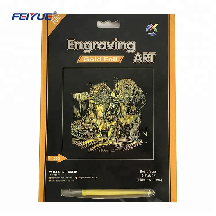 Пользовательский логотип мультяшный дизайн волшебная раскраска Гравировка Искусство Радуга царапины художественная бумага