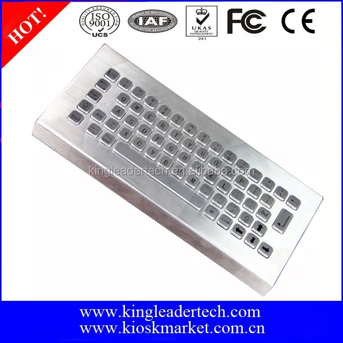 Small footprint desktop metal keyboard with 65 full-travel keys metal keyboard
