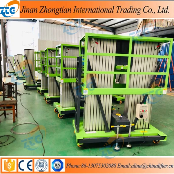 ZTCL Small Aerial Mobile One Man Scissor Lift/home Cleaning Elevator Aluminum Lift/Aerial Personal Lift-Leader