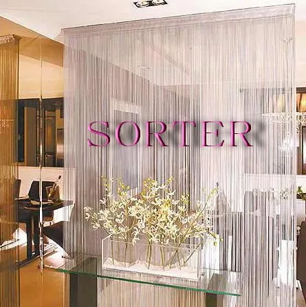 modern window/door/wall decoration string line screen living room curtain