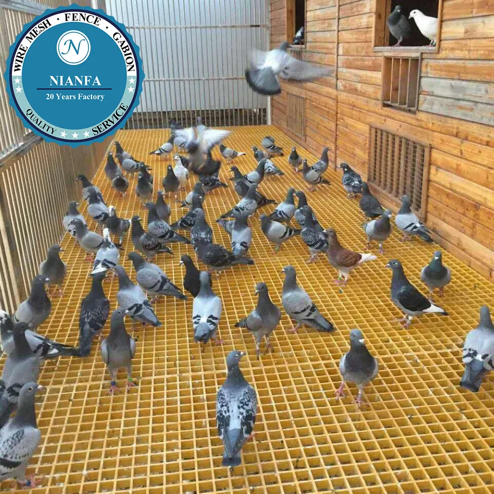 Решетка для пола из стекловолокна с маленьким отверстием 38*38 мм кормления птицы (завод в