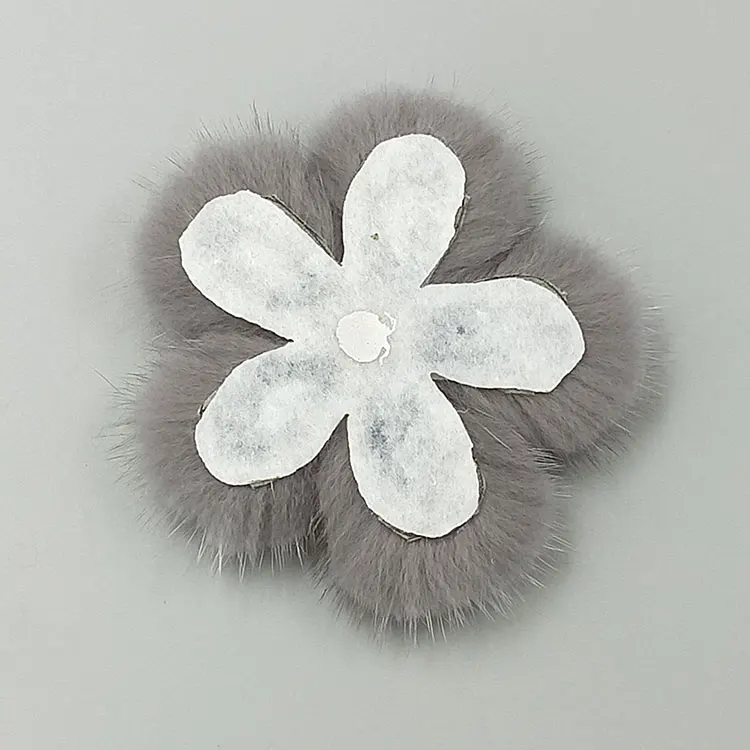 Custom mink fur flower decoration clothing accessories