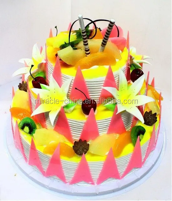 Simulation cake model/High Quality Professional Customized Plastic Birthday Fake Cake Model Simulation Cakes