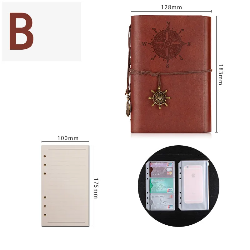 Fashion design diary calendar A6 loose-leaf removable notebook student diary with bandage hand book pages