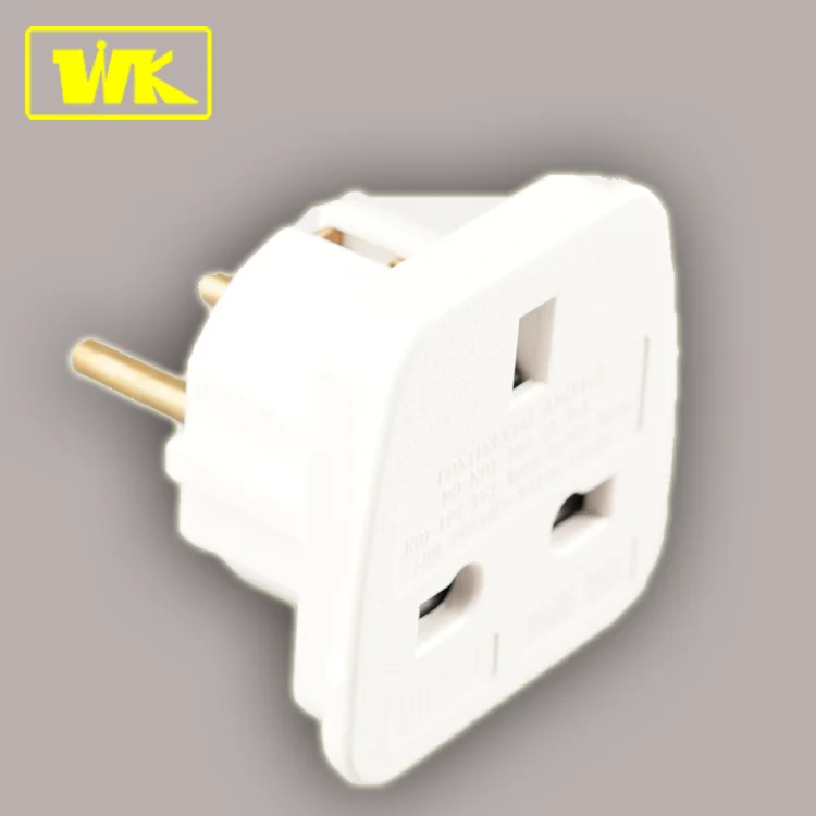 IUK Universal 7.5A European to UK 3Pin Travel Plug Adaptor