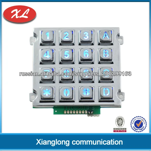 клавиатура с подсветкой крепкий металл 4 x 4