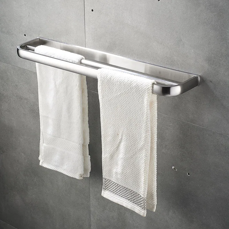 
Bathroom Accessories Simple Style White Color Wall Mounted Brass Bath Towel Shelf Holder Wall Mounted Towel Bar Rack 