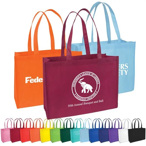 wholesale Eco-Friendly Non-Woven Shopping Tote Bag - Medium Size custom logo bag shopping  promotion shopper
