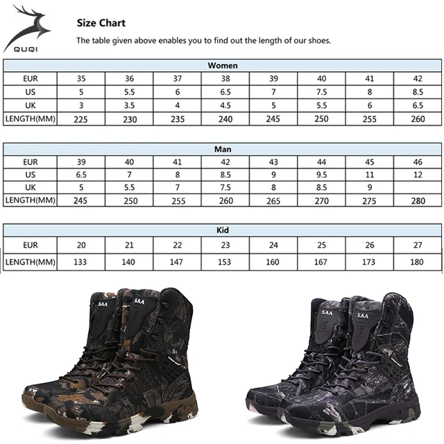 
Camouflage Wholesale Factory Supply Waterproof High Quality Hiking Hunt Shoes Army Military Safety Tactical Combat Boots For Men 