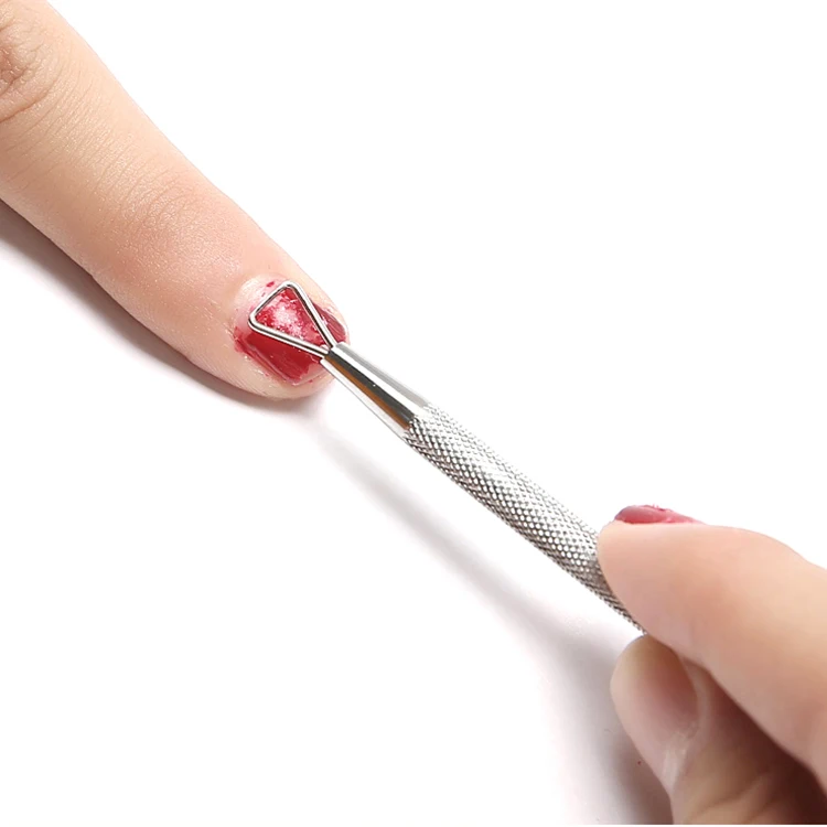 Highquality stainless Steel Triangle Cuticle Pusher and Scraper Nail Polish and Nail Art Remover Tool for Gel Nail Removal