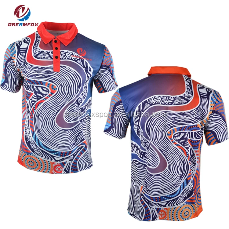 wholesales design custom made sublimated cricket bowling team shirts, bowling polo shirts