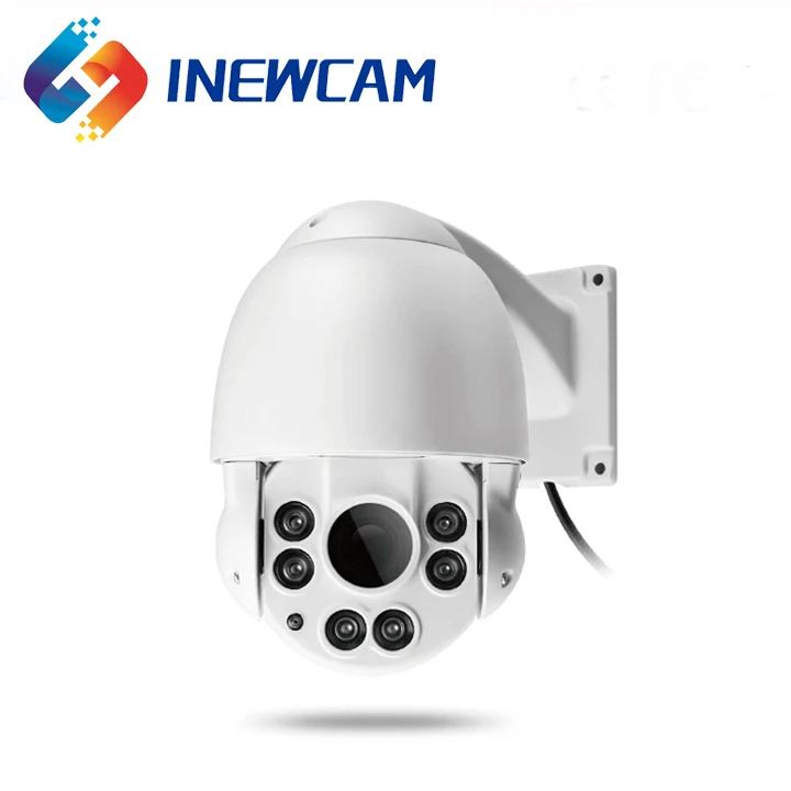 
 Высокоскоростная купольная PoE наружная IP66 водонепроницаемая IP PTZ-камера Inewcam МП  