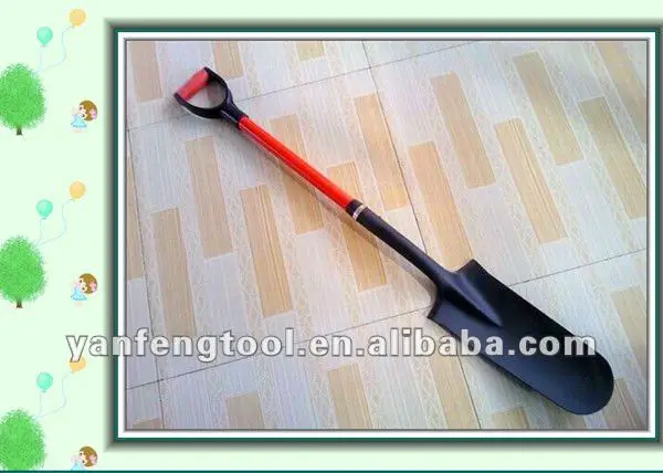 rail steel digging shovel S526FD with fibregalass handle