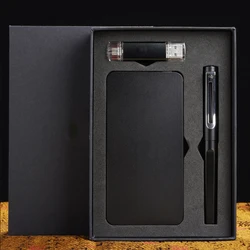 Premium business promotional gift customized logo printing 6000mAh slim power bank business gift set