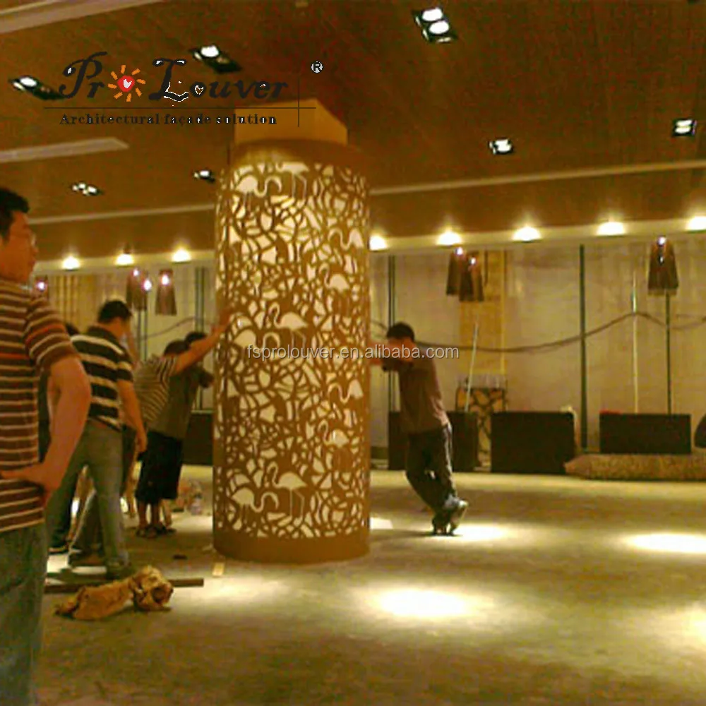 Laser engraving decorative column cover