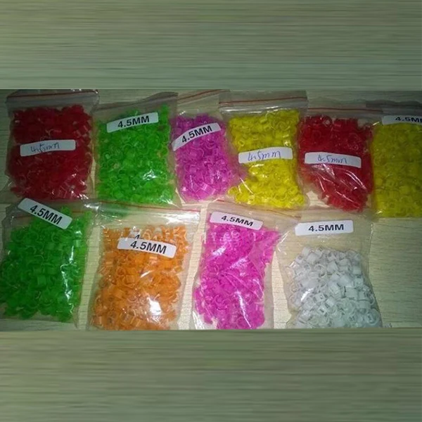 
hot selling cheap bird ring 3mm,4.5mm plastic clips manufacturer 