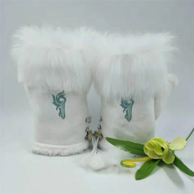 High Quality Imported Skin rabbit fur Design Fashion Women Leather gloves