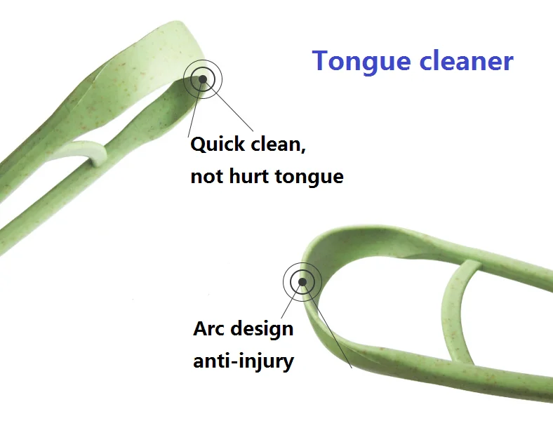 Высококачественный профессиональный очиститель языка для взрослых, уход за полостью рта, скребок для языка из пшеничной соломы