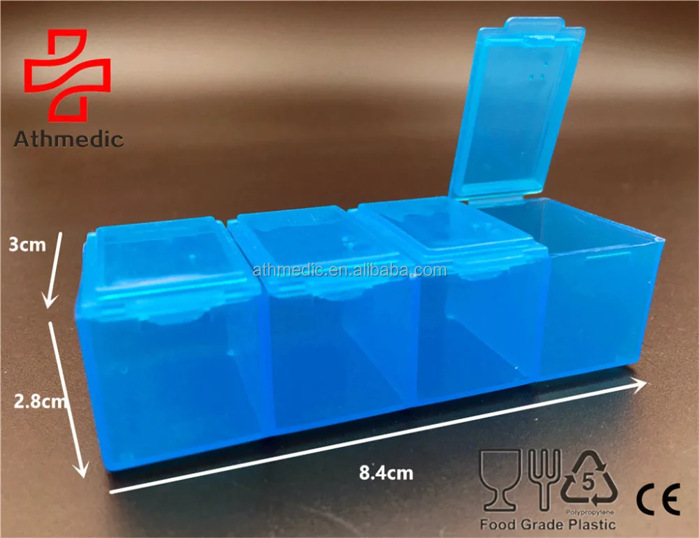 2025 Athmedic food grade custom logo premiums customized promotion cheap 4 case compartments pill box case organizer planner
