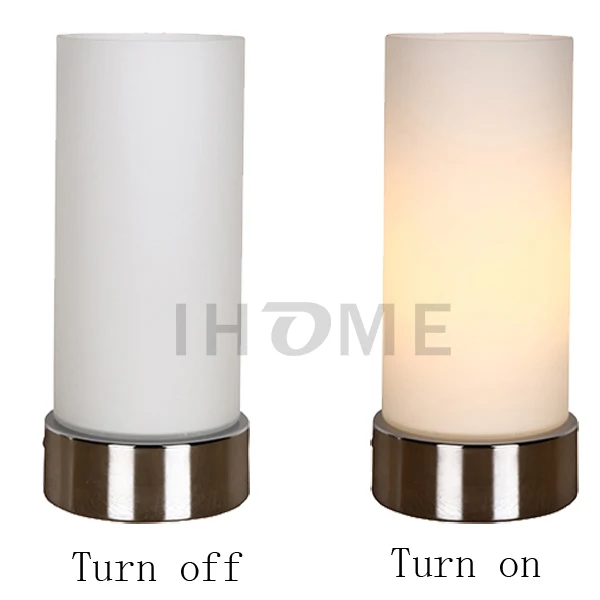 Modern Bedside Light Ice Cube Glass Touch Table Lamp