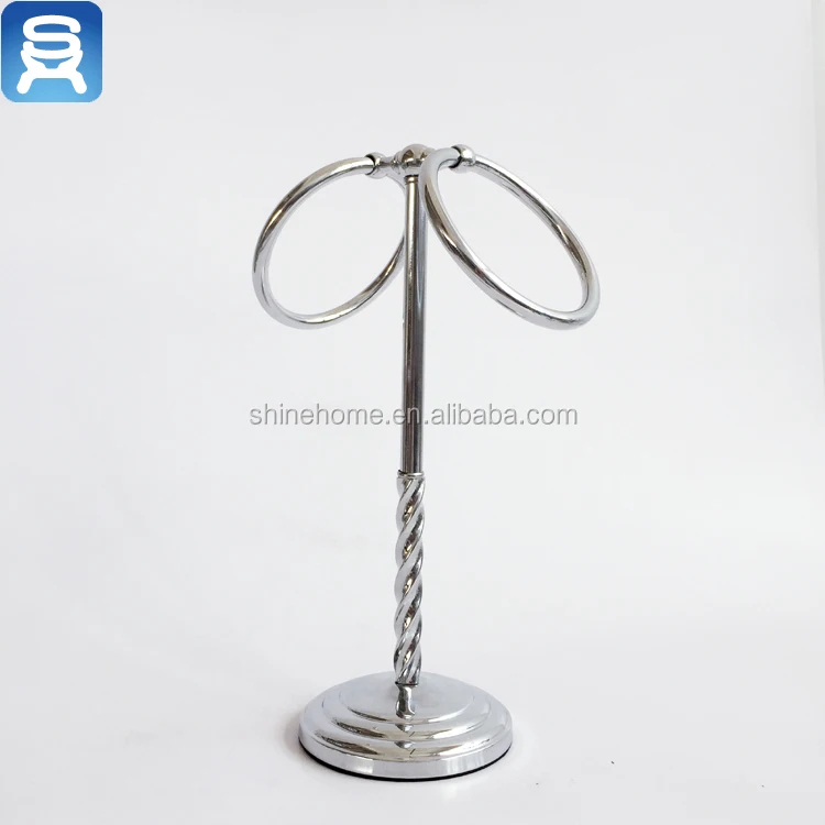 Лидер продаж, аксессуар для ванной комнаты, металлическая настольная вешалка для полотенец для отеля, хромированный/сатиновый никель/розовое золото