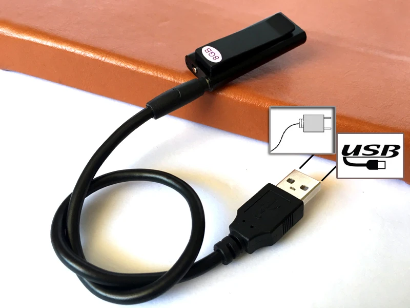 New Mini Clip USB Pen 8GB Voice Activated Digital Audio Voice Recorder Mp3 Player Non-stop 50hours Recording Retail Box