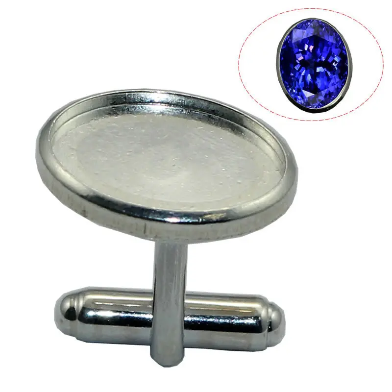 Beadsnice ID 30936 925 sterling silver findings 20x15mm fit 17.5x12.8mm oval sold by PC cufflink for shirts