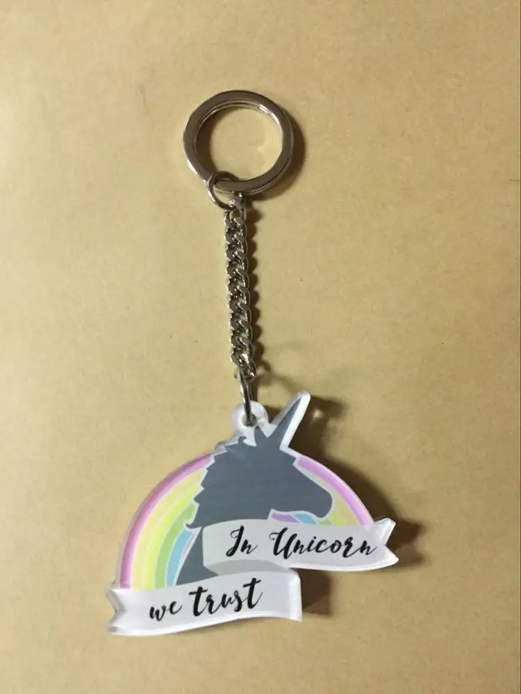 Digital print acrylic keychain