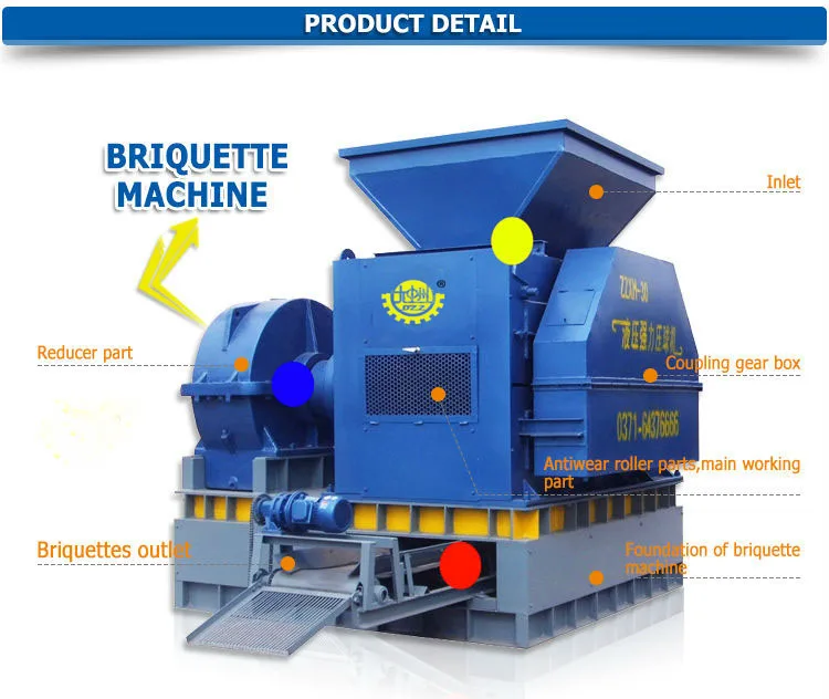 
Iron/mental powder bbq charcoal Briquette machine made for Malaysia market 