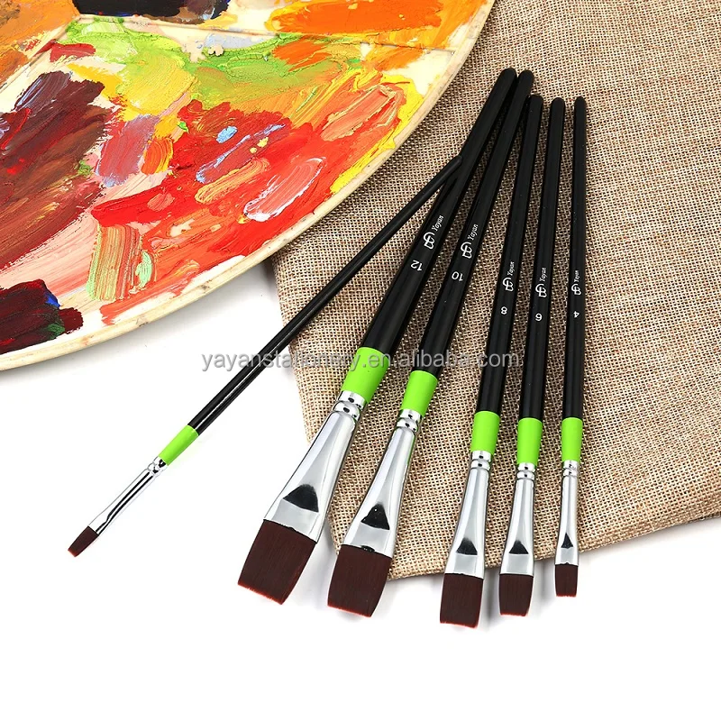 Custom Artist Synthetic Nylon Hair Best Acrylic Paint Brush For Quality Watercolor Paints