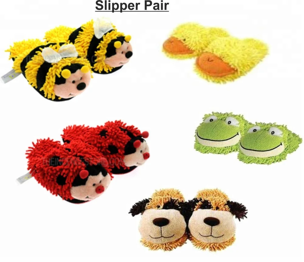 new Home Fuzzy cute cat plush custom stuffed animal slippers for women unicorn frog duck plush slippers with animal head