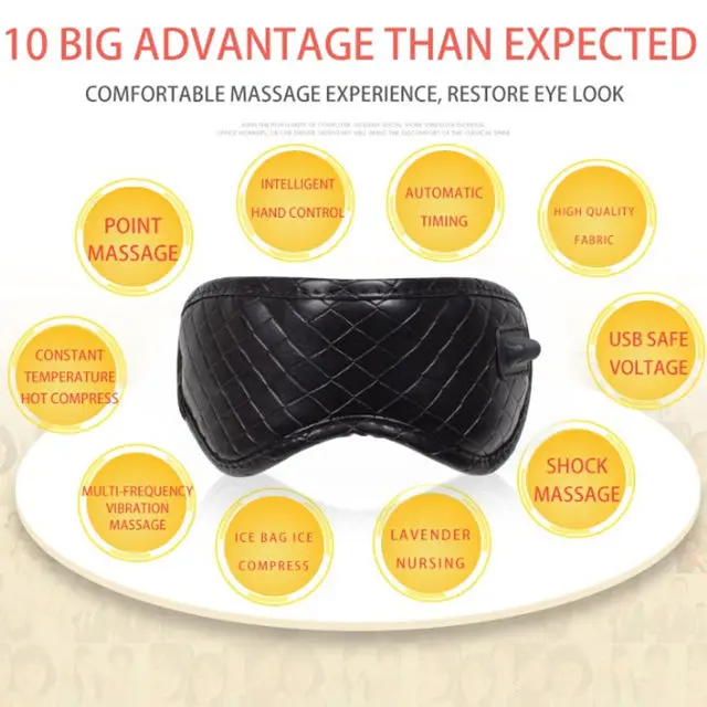 New Portable Electric Heating Eyes Massage Mask with Vibrating