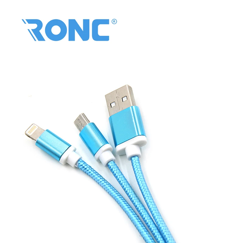 Высокое качество оптовая продажа 3 в 1 oem длинный короткий Micro USB кабель для телефона/Andrion/компьютер