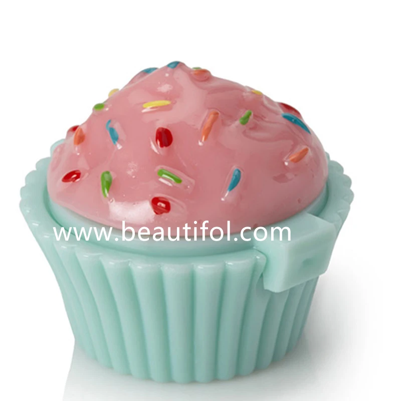 
Moisturizing cute custom children cosmetics makeup lip balm stick ball shape lip balm cupcake lip balm 