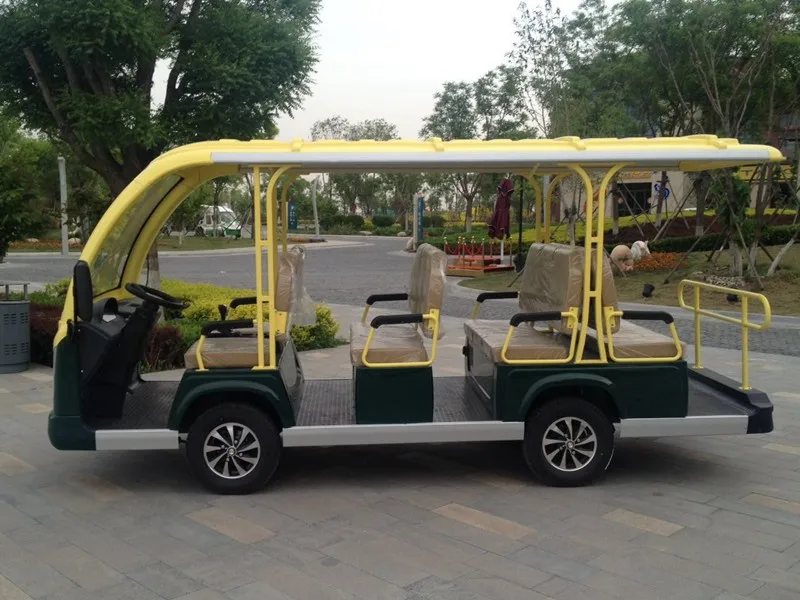  11 мест электрические пассажирские транспортные средства маршрутный автобус низкая скорость экскурсионный электромобиль для продажи