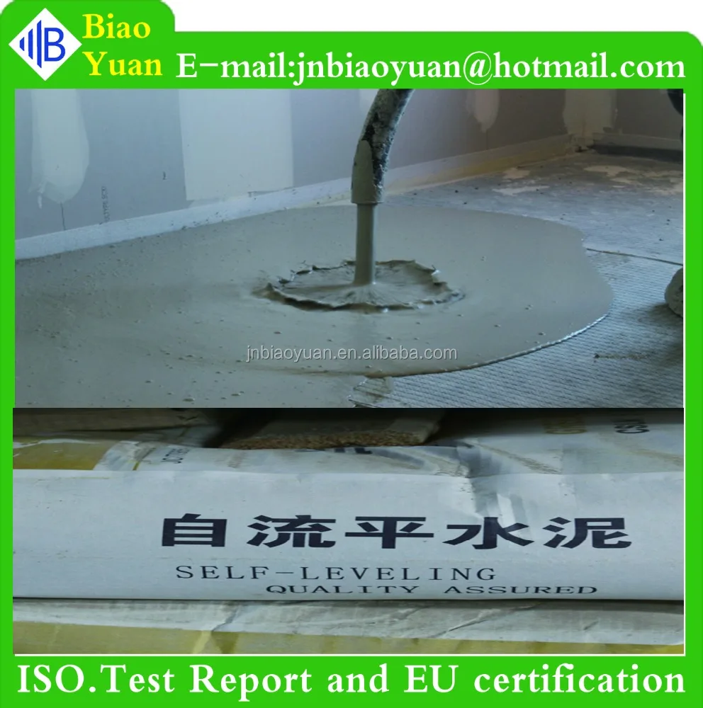 White self leveling cement for installing floor