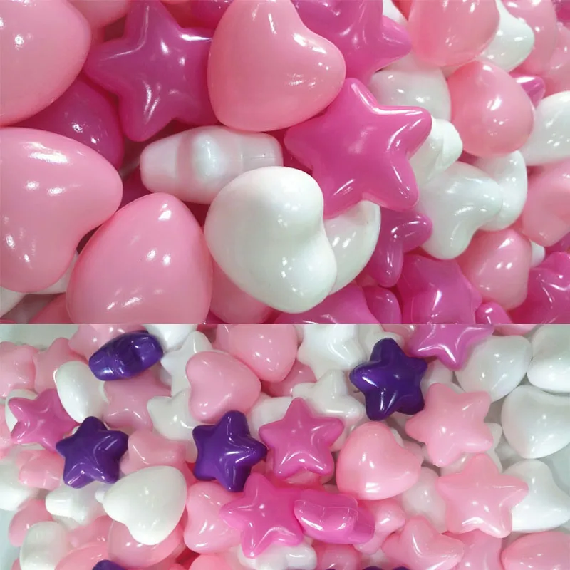 2018 New Arrival Heart Shape Heavy Duty Commercial Grade Crush Proof Plastic Pit Ball Play Ball