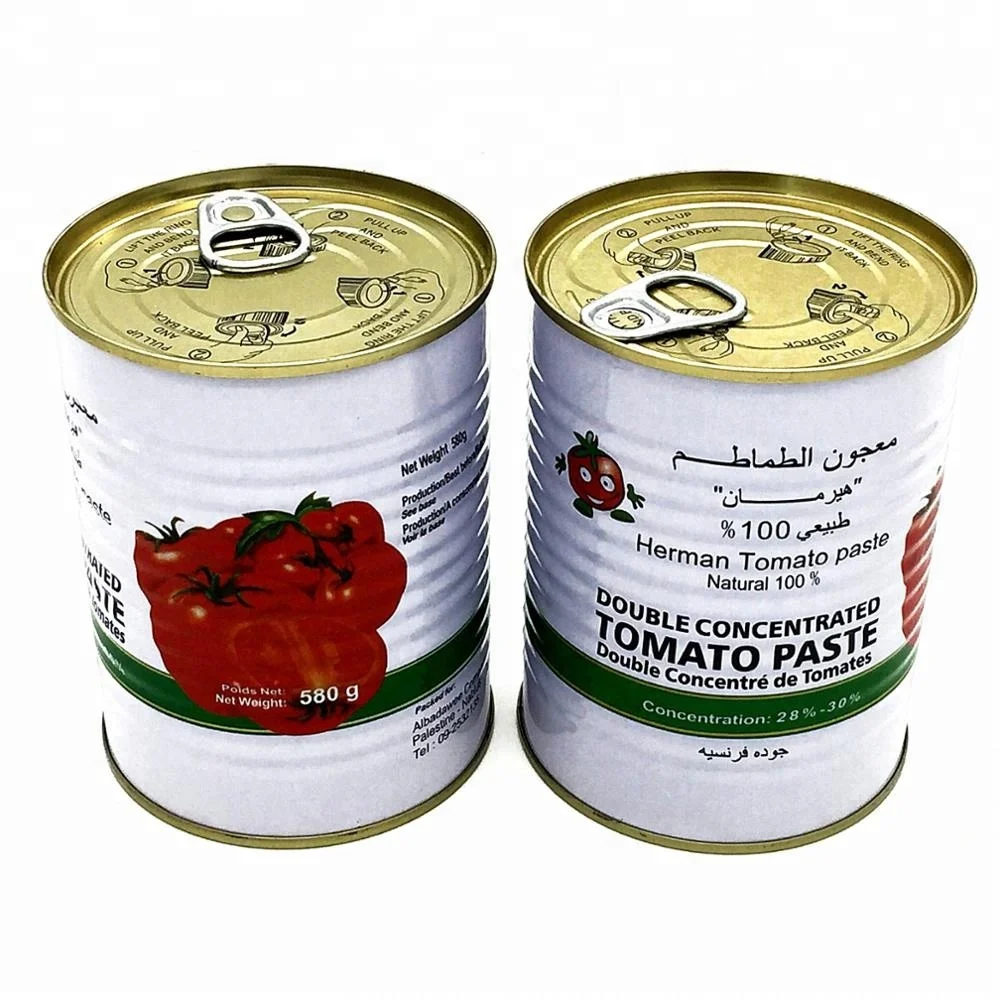 
580g tomato paste brix 28-30%/22-24%/18-20%/26-28%/24-26% 