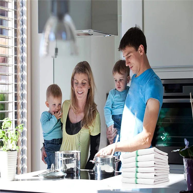 Classic 100% Cotton Stripe Kitchen Towels Dish Towels Perfect Bar Towel