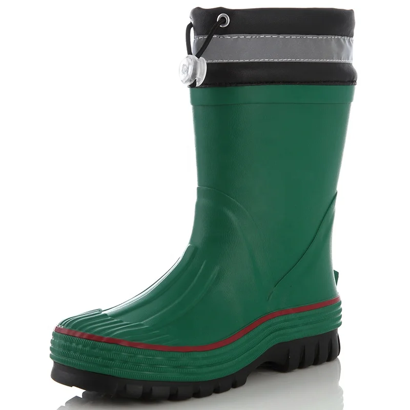 Fashion high neoprene boots green high men rubber boots gumboots men