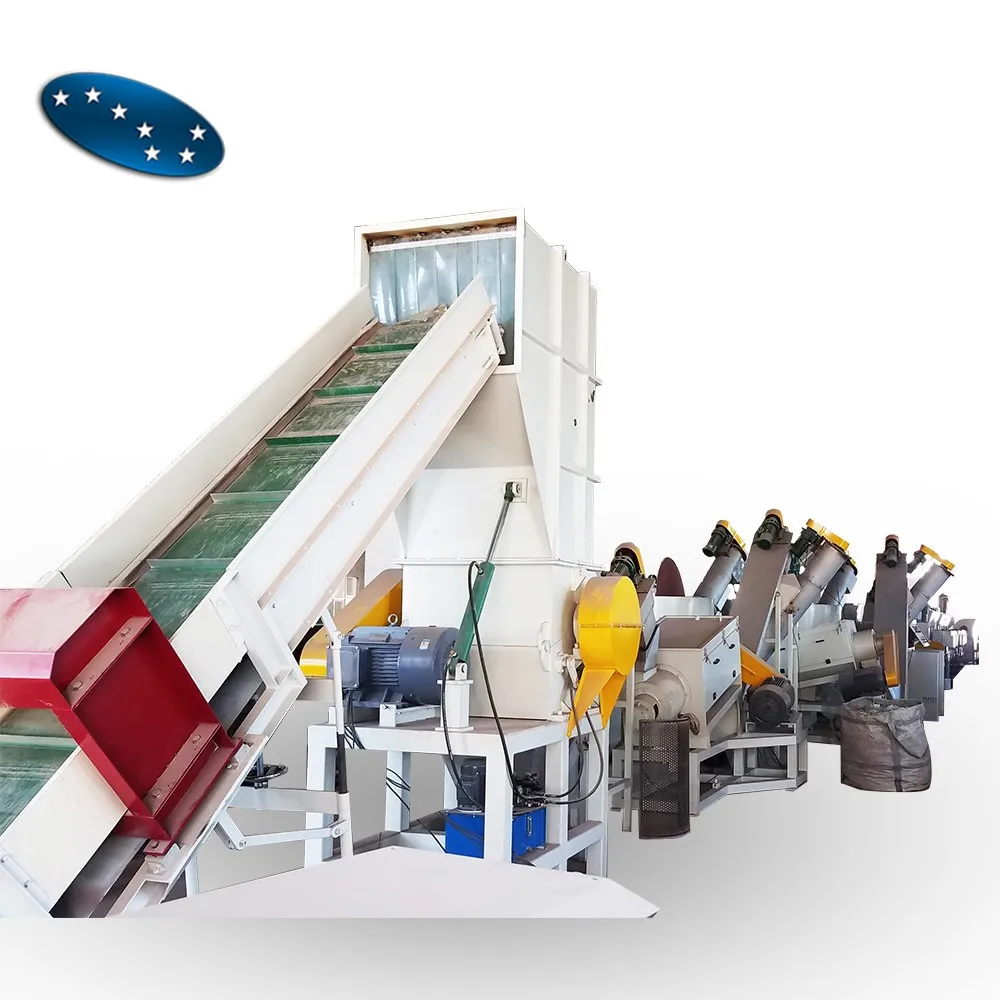 High speed PP PE plastic washing recycling Film crushing Washing dewatering drying Recycling machine washling line